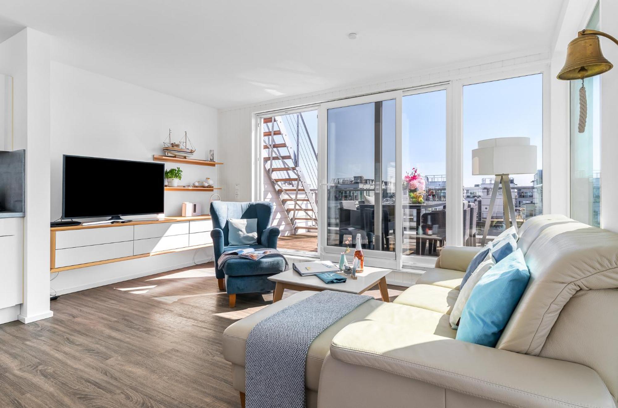 Triton: Meerblick, Sauna, Dachterrasse Olpenitz Esterno foto