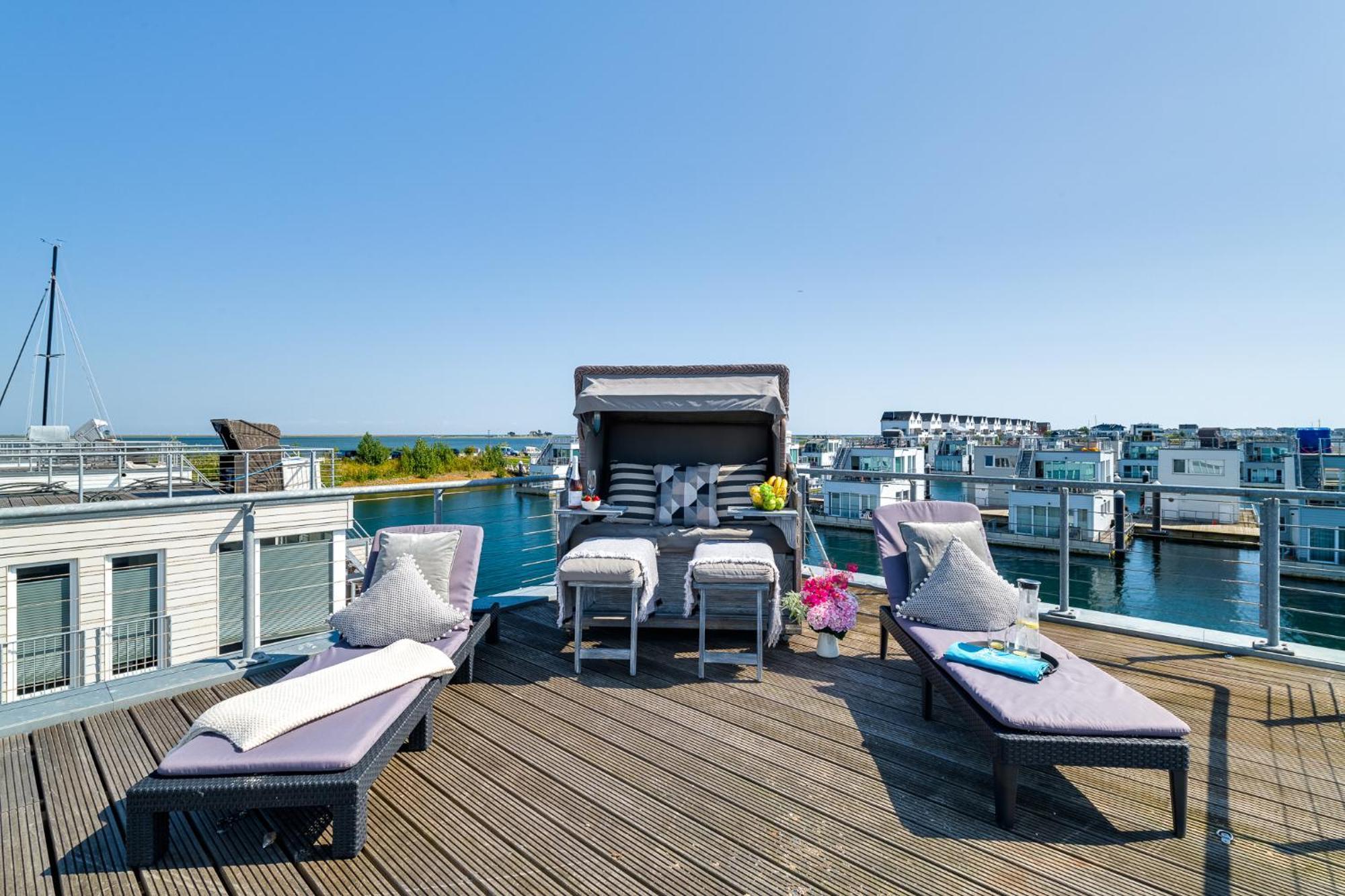 Triton: Meerblick, Sauna, Dachterrasse Olpenitz Esterno foto